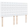 vidaXL Boxspring met matras kunstleer wit 200x200 cm