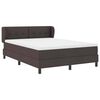 vidaXL Boxspringbed met matras Donkerbruin 140 x 190 cm Stof