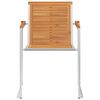 vidaXL Tuinstoelen 2 st massief acaciahout en roestvrij staal