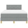 vidaXL Boxspringbed met matras Lichtgrijs 120 x 190 cm Stof
