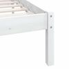 vidaXL Bedframe massief grenenhout wit 90x200 cm