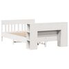vidaXL Bed met boekenkast zonder matras grenenhout wit 135x190 cm