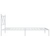 vidaXL Bedframe met hoofdbord metaal wit 100x190 cm