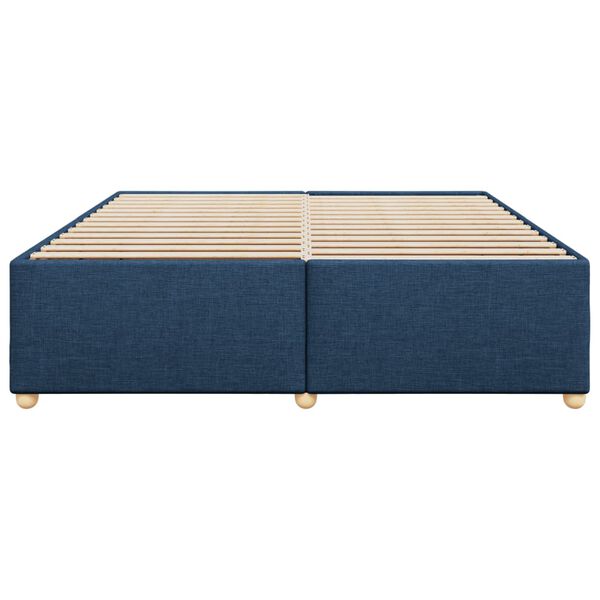 vidaXL Bedframe zonder matras stof blauw 180x200 cm
