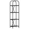 vidaXL Boekenkast 4-laags 40 x 30 x 146 cm Bewerkt hout Zwart Eiken