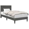 vidaXL Bedframe met hoofdeinde Donkergrijs 80 x 200 cm Katoen Stof