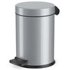 Hailo Pedaalemmer Solid S 3 L zilverkleurig