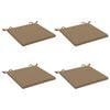 vidaXL Zitkussens SOEST 4 st 100% Polyester Taupe 50 x 50 x 3 cm