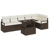 vidaXL Tuin Sofa Set 7 st Bruin poly rattan