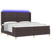 vidaXL Boxspring bed met matras Bruin 200 x 200 cm Stof