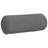 vidaXL Bolster Kussens 2 stuks Donkergrijs Ø 15 x 40 cm Microvezel Stof