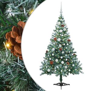 vidaXL Kunstkerstboom met 150 LED Groen 150 cm PVC en Staal