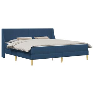 vidaXL Bedframe met matras met hoofdeinde Blauw 180 x 200 cm Polyester