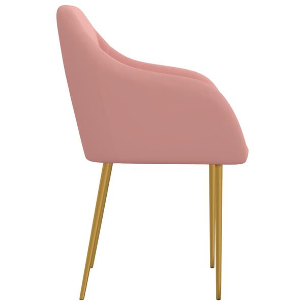 vidaXL Eetkamerstoelen 4 st fluweel roze
