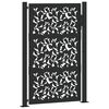 vidaXL Poort met bladontwerp 100x150 cm staal zwart