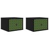 vidaXL Wandkastje GELEEN 2 st Zwart eiken 36 x 33 x 25 cm Bewerkt hout