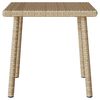 vidaXL Tuin salontafel rechthoekig 40x40x37 cm poly rattan beige