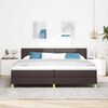 vidaXL Boxspringbed met matras Donkerbruin 200 x 200 cm Stof