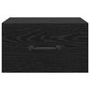 vidaXL Nachtkastje met lade Zwart Eiken 35 x 35 x 20 cm Bewerkt hout