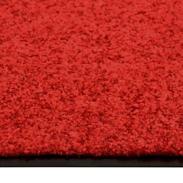 vidaXL Deurmat wasbaar 90x150 cm rood