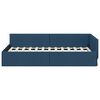 vidaXL Hoekbedframe met hoofdeinde Blauw 90 cm x 190 cm Fluweel