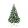 vidaXL Kunstmatig Voorverlicht Kerstboom met 300 LED Groen 210 cm PVC