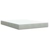 vidaXL Boxspring met matras fluweel lichtgrijs 140x190 cm