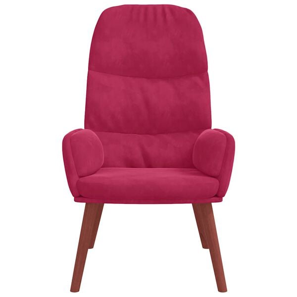 vidaXL Relaxstoel fluweel wijnrood