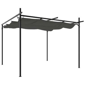 vidaXL Pergola met uitschuifbaar dak 295x292x230 antracietkleurig