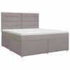 vidaXL Boxspringbed met matras met hoofdeinde Taupe 180 x 200 cm Stof