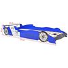 vidaXL Kinderbed raceauto met LED-verlichting blauw 90x200 cm