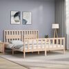 vidaXL Bedframe met hoofdbord massief hout
