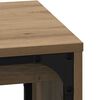 vidaXL Salontafel 3 pcs Artisan Eiken Bewerkt hout