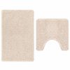 vidaXL Antislip Badmat Set 2 st Cr&egrave;mekleurig 50 x 50 cm PP
