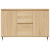 vidaXL Dressoir 101,5x35x70 cm bewerkt hout sonoma eikenkleurig