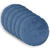 vidaXL Kussensloop 6 pcs HEERLEN Lichtblauw &Oslash; 30 cm Flanel