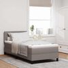vidaXL Boxspring bed met matras met LED Taupe 100 x 200 cm Stof