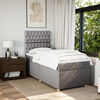 vidaXL Boxspring met matras stof taupe 100x200 cm