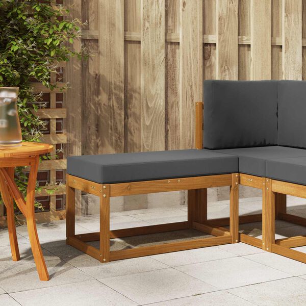 vidaXL Buitenstoolbank Massief Acaciahout Naturel