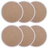vidaXL Jute placematten 6 st Natuurlijk en Wit 100% Tossa Jute