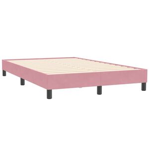 vidaXL Bedframe zonder matras 120x210 cm fluweel roze