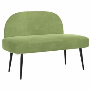 vidaXL Beklede bank met rugleuning Lichtgroen 110 x 60 x 76 cm Fluweel
