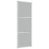vidaXL Binnendeur 76x201,5 cm matglas en aluminium wit