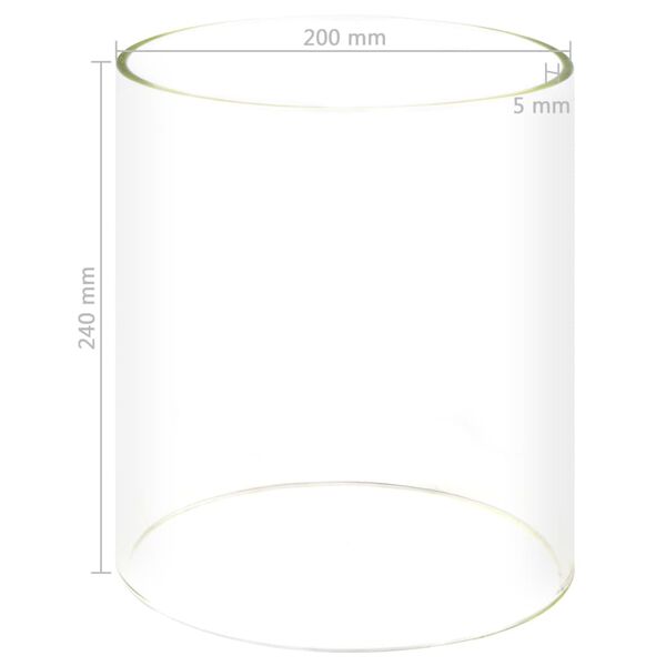 vidaXL Cilinder voor hotdog verwarmer 200x240 mm glas