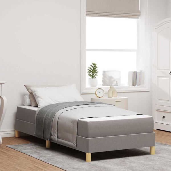 vidaXL Boxspringbed met matras Taupe 80 x 200 cm Stof