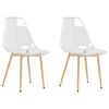 vidaXL Eetkamerstoelen 2 st PET transparant
