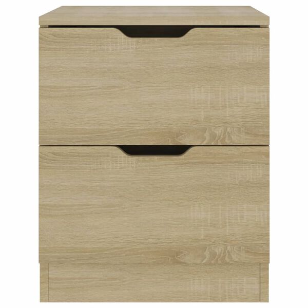 vidaXL Nachtkastjes 2 st 40x40x50 cm bewerkt hout sonoma eikenkleurig