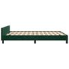 vidaXL Bedframe zonder matras 140x190 cm fluweel donkergroen
