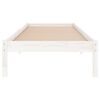 vidaXL Bedframe massief hout wit 90x190 cm