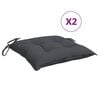 vidaXL Stoelkussens 2 st 40x40x7 cm oxford stof antracietkleurig